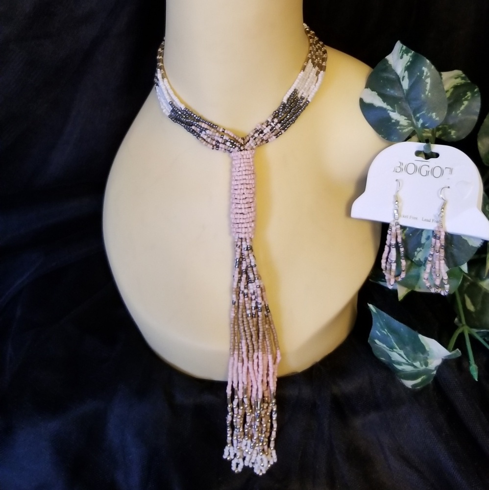 Maldives Boho Tassel Necklace Set 24-inch Necklace Features A 3-inch Extender